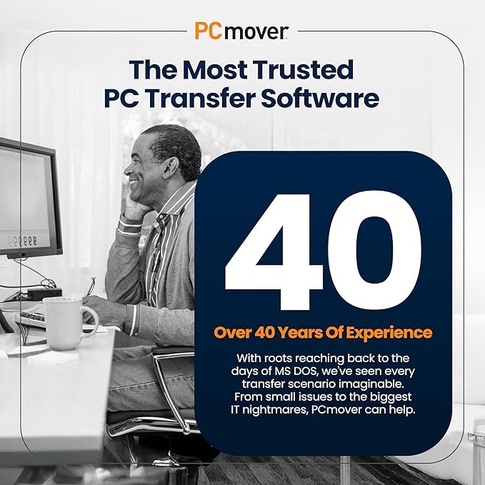 Laplink PCmover Ultimate 11 - Migration of your Applications, Files and Settings from an Old PC to a New PC - Data Transfer Software - With Optional Ultra-High-Speed USB 3.0 Transfer Cable - 2 License