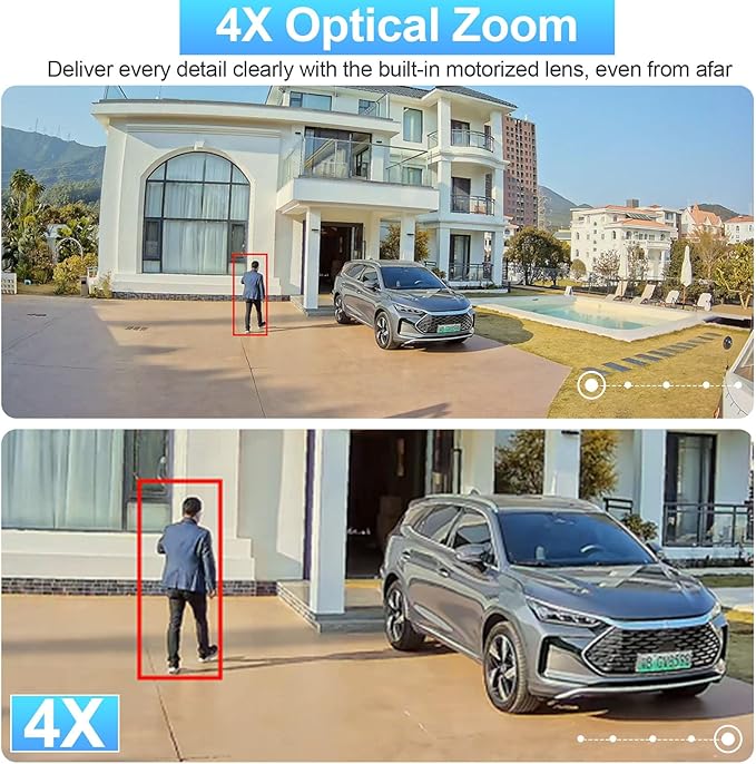 Bullet PoE Camera, 5MP IP Security Camera Outdoor, Motorized Lens 2.8~12mm 4X Optical Zoom, Smart Dual Light Color Night Vision up to 120ft, Built-in Mic, Human&Vehicle Detection, INB5GD57Z