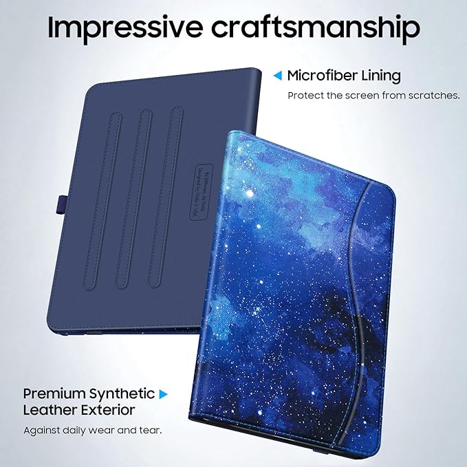 Fintie Case for Samsung Galaxy Tab A9 Plus/A9+ 5G 11 Inch 2023 Model (SM-X210/X216/X218), Multi-Angle Viewing Smart Stand Back Cover with Pocket Auto Wake/Sleep, Starry Sky