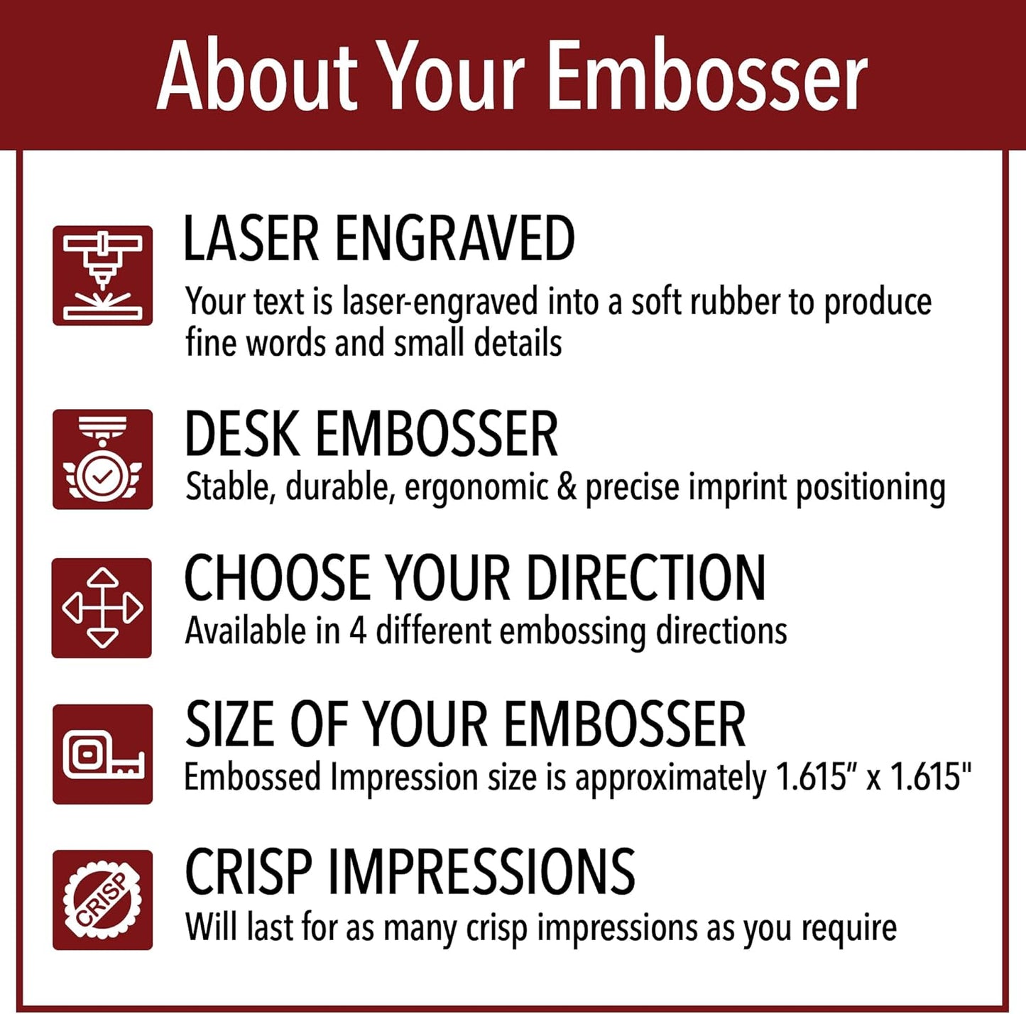 Massachusetts Round Notary Embosser | Official State Embosser | Official Seals | Meets State Specifications (Massachusetts, Round Embosser)