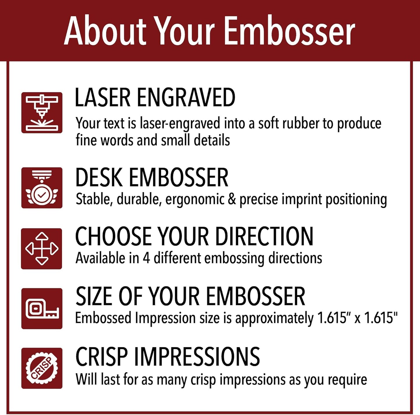 Illinois Round Notary Embosser | Official State Embosser | Official Seals | Meets State Specifications (Illinois, Round Embosser)