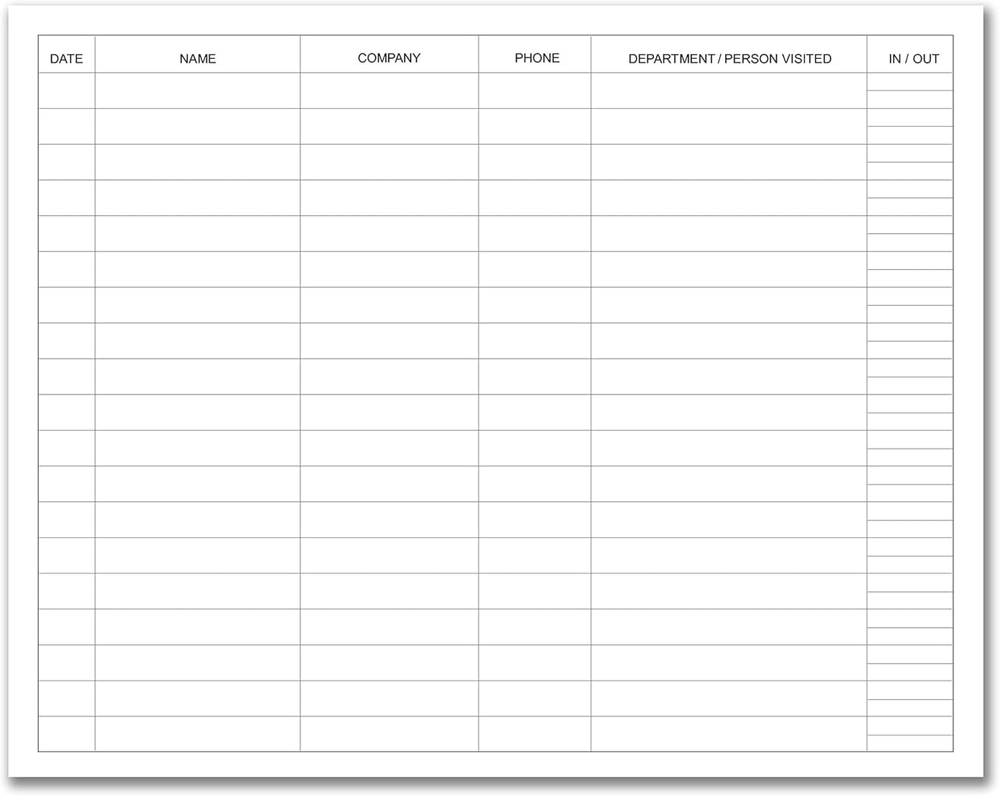 BookFactory Visitor Log Book Visitor Register Visitors Sign-in Book - 120 Pages, 8 7/8'' x 7'' - Blue Cover, Section Sewn Hardbound (Made in USA)