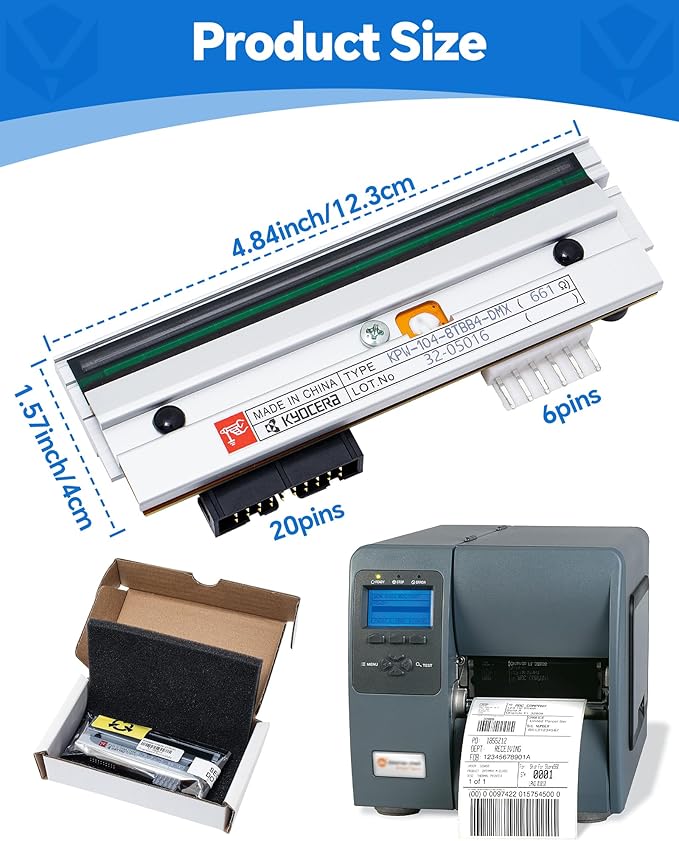 PHD20-2278-01 Genuine Printhead for Datamax I-4212E Mark II, New OEM Print Head Replacement for Datamax-O'Neil Barcode Thermal Label Printer 203dpi Optimal Performance High Speed Low Temperature
