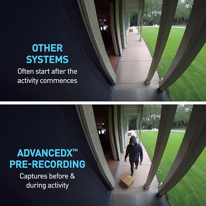 Swann AdvancedX Wired 4K Security Camera PoE Outdoor Bullet, Color Night Vision, Smart AI Video Analytics/Alerts, Advanced Motion Detection