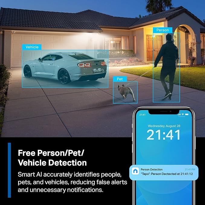Tapo MagCam, 2025 Wirecutter Best Outdoor Security Camera & PCMag Editors’ Choice, 2K, Battery, Magnetic Mount Wireless Camera, 150° FOV, SD/Cloud Storage, Person/Vehicle Detection, 2-Pack