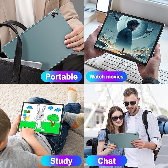 11 Inch Tablet Android 13 Tablets 16GB RAM+256GB ROM+1TB Expand Octa-Core Tablets PC with Dual SIM Card Slot, 2K 2000 x 1200 Display, 8+13MP Dual Camera, Bluetooth5.0, GPS, 5G/2.4G WiFi