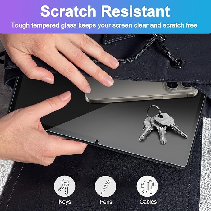 Caweet Screen Protector for Samsung Galaxy Tab A9+ / A9 Plus 11 Inch 2023 Released, 9H Hardness HD Tempered Glass Film Guard, 1 Pack