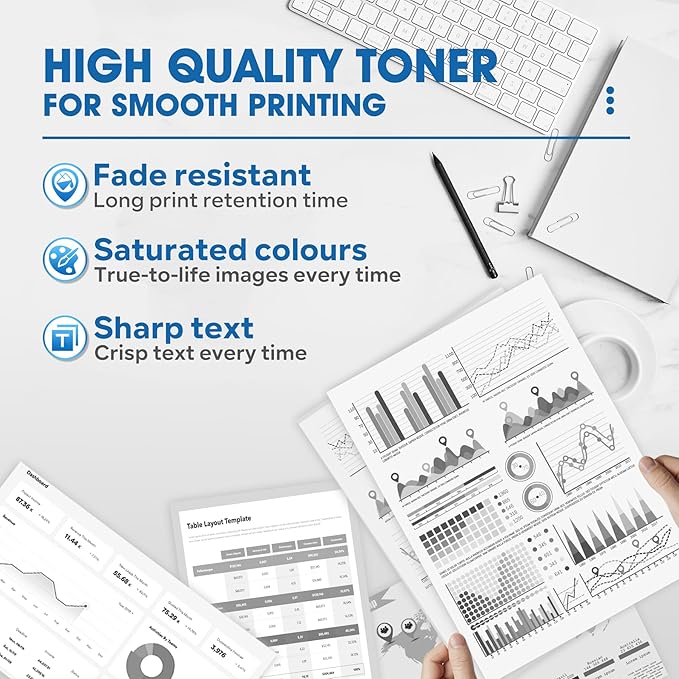 TN850 TN-850 High Yield Toner Cartridge Replacement for Brother TN850 TN 850 TN850BK Toner HL-L6200DW MFC-L5850DW MFC-L5900DW MFC-L5700DW Printer Ink (TN8502PK, Black)
