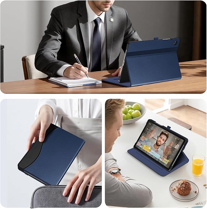 Fintie Case for Samsung Galaxy Tab A9 Plus/A9+ 5G 11 Inch 2023 Model (SM-X210/X216/X218), Multi-Angle Viewing Smart Stand Back Cover with Pocket Auto Wake/Sleep, Blue