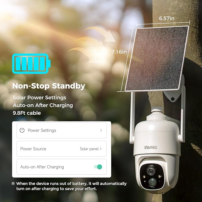 SOVMIKU C1 4G LTE Cellular Security Camera Wireless Outdoor, $14.9/Month for Unlimited Data, Easy to Setup, IP65 Waterproof, No Wi-Fi Surveillance Cam Two Way Audio, Color Night Vision, 32GB Included