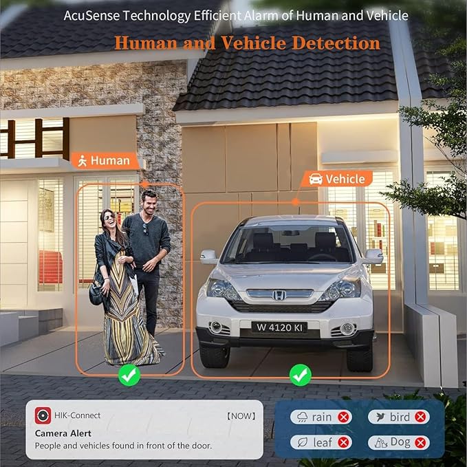 DS-2CD2387G2P-LSU/SL 4MM 8MP 4K Panoramic PoE IP Camera, Color-Vu,Human/Vehicle Detection, with Dual Lens, 180° Filed of View,Colorful Night vision, SD Card Slot support 512GB International Version