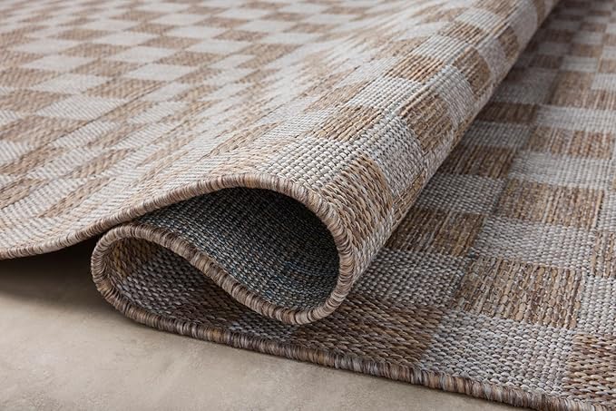 Loloi Amber Lewis Topanga Collection TOP-03 Natural/Dove 7'-10" x 10' Indoor/Outdoor Area Rug