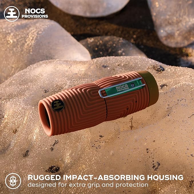 Nocs Provisions Zero Tube 10x25 ED Glass Waterproof Monocular – Rugged, Shockproof, Fogproof Optic for Adults & Kids, Built for Birdwatching, Hunting & Travel - Off-Piste Red