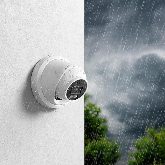 UltraHD 12MP PoE Camera, Outdoor Dome IP Camera for Home Seuciry System, Smart Dual Light Color Night Vision, Wide Angle 110 °, Wide Angel 110° 2.8mm Lens, Two Way Audio, IND12LD97K