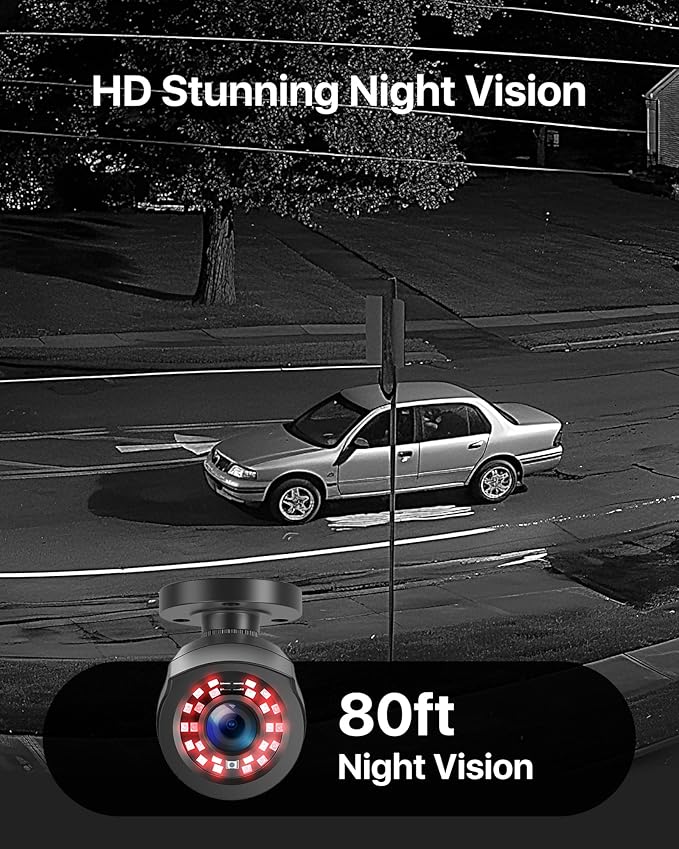 ZOSI 3K Lite 8CH Security Camera System Outdoor with 1TB Hard Drive,AI Human/Vehicle Detection,Night Vision,H.265+ 8 Channel 5MP Lite Video DVR Recorder,8X 1080P HD 1920TVL Weatherproof CCTV Cameras