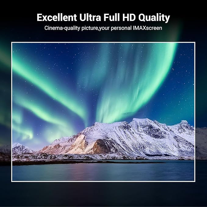 Projector-4K with WiFi and Bluetooth [2500 ANSI / AI Auto Focus / Official Licensed Apps], Outdoor Movie Projector with Smart TV OS 2.0 & Dolby, HAPPRUN Home Theater Projector for Indoor/Outdoor Use