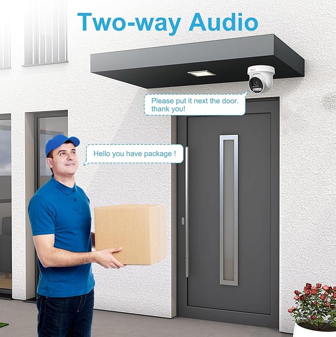 Anpviz 6MP PoE PTZ Camera Outdoor, 5X Optical Zoom 2.7~13.5mm Lens, Pan Tilt Zoom IP Security Camera with Human Vehicle Detection, Spotlight&Sound Alarm, SD Card Slot, IP66, NDAA Compliant (U Series)