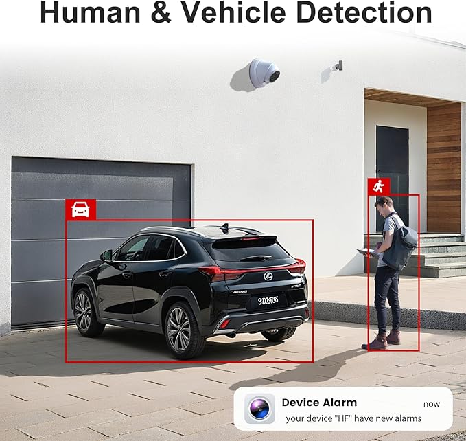 Anpviz 12MP 16CH NVR PoE Security Camera System with AI Human Vehicle Detection, 16x 6MP Wired IP Turret Cameras Outdoor, Built in Mic, 16CH 12MP PoE NVR with 4TB HDD, CCTV for Business Home, NDAA