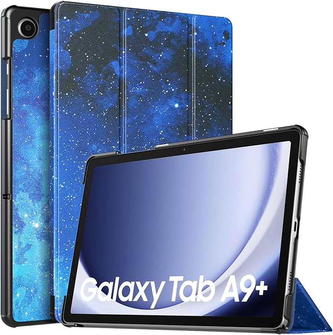 TiMOVO Case for Samsung Galaxy Tab A9+/A9 Plus 11 Inch 2023, Slim Lightweight Stand Hard Back Shell Protective Cover for Galaxy Tab A9+ Tablet SM-X210/X216/X218, Auto Wake/Sleep, Blue Starry Sky
