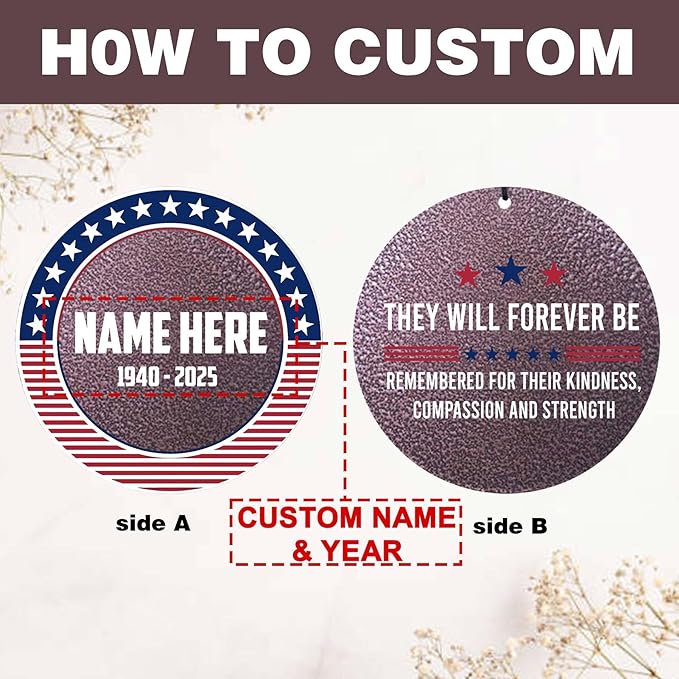 ASTARIN Personalized Wind Chimes for Memorial US Veteran, Deep Tone Wind Chimes for Loss of Loved One Brothers Sisters, Thank You Veteran Solider