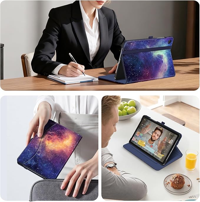 Fintie Case for Samsung Galaxy Tab A9 Plus/A9+ 5G 11 Inch 2023 Model (SM-X210/X216/X218), Multi-Angle Viewing Smart Stand Back Cover with Pocket Auto Wake/Sleep, Galaxy