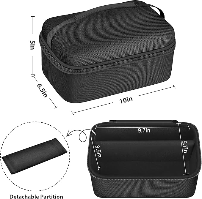 Upgraded Mini Projector Case Compatible with Magcubic HY300Pro+ / HY300PRO for ENUOSUMA HY300 ULTRA for Alwtniet Portable Projector 4K 1080P Support, Storage Organizer for Accessories-Black (Bag Only)