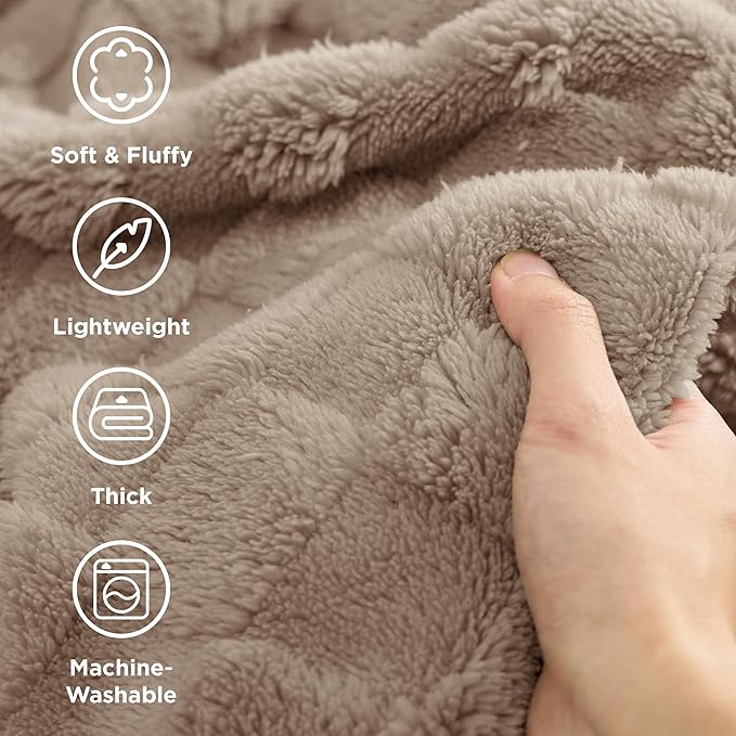 Bedsure GentleSoft Full Size Blankets for Bed Light Taupe - Super Soft Cozy Fleece Blanket for Women Men Girls, Large Fuzzy Throws for Bedroom Decor, 84x90 Inches