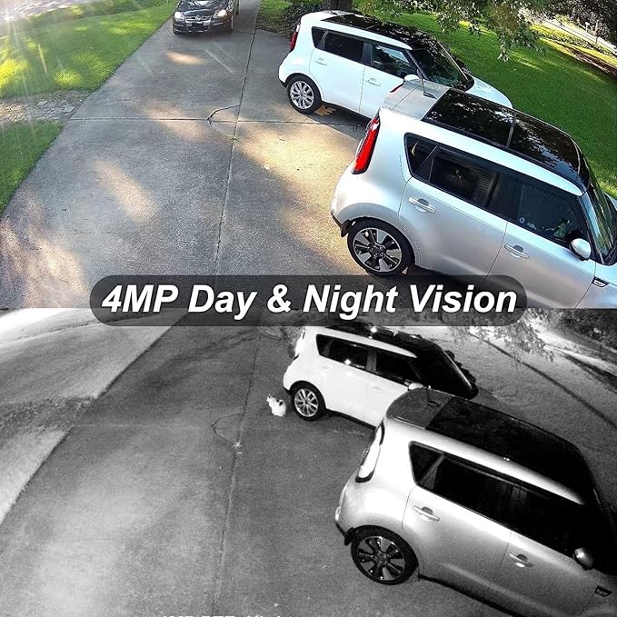 Anpviz 4MP PoE IP Dome Camera with Microphone/Audio, IP Security Camera Outdoor Indoor, 98ft Night Vision, IP66 Waterproof, 2.8mm Wide Angle Lens, 24/7 Recording, Not PTZ, NDAA Complaint (U Series)