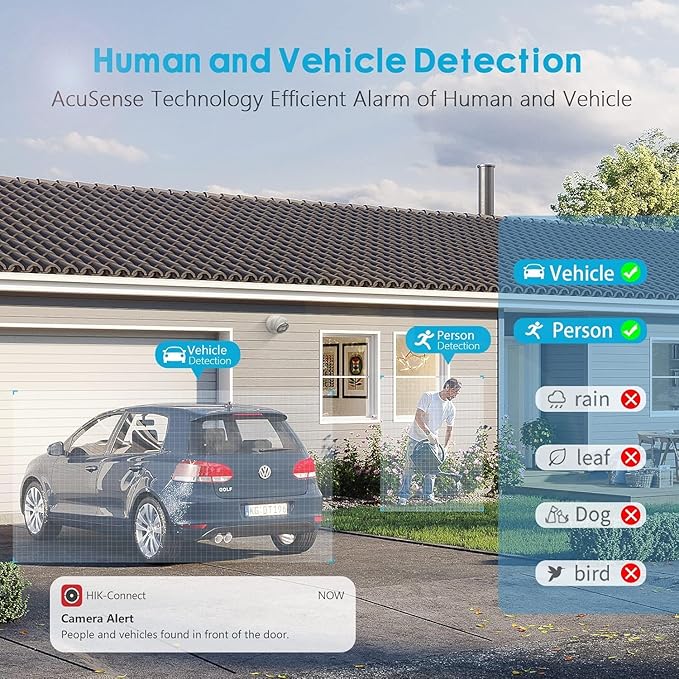 DS-2CD2347G2-LSU/SL 4MP Hik Color-Vu Turret Security PoE IP Camera Outdoor, 24/7 Colorful, Strobe Light and Audible Warning,Two Way Audio, H.265+, 130 dB WDR, IP67, 2.8mm DS-2CD2347G2-LU Upgrade