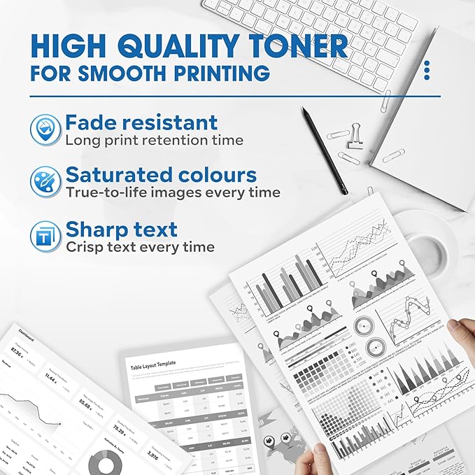 TN760 High Yield Black Toner Cartridge Replacement for Brother TN-760 TN 760 MFC-L2710DW MFC-L2750DW DCP-L2550DW HL-L2350DW HL-L2370DW Toner Printer (2 Pack)