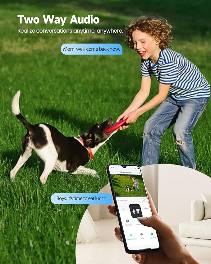 2Pack Security Camera Outdoor Wired: 3MP Camera for Home Security Outside 2.4G/5G WiFi Homekit System Outdoor Plug in Dome Surveillance Video Cam 360° Auto Tracking Color Night Vision 24/7 Recording