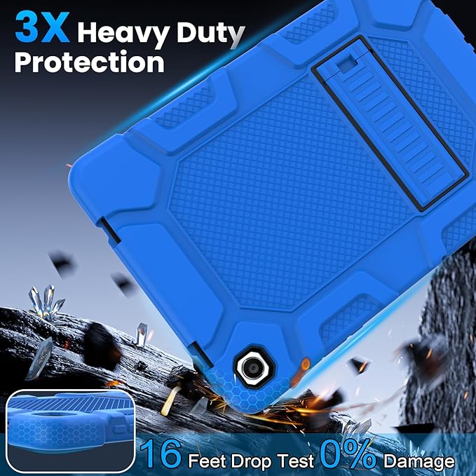 Rantice Case for Samsung Galaxy Tab A9+ 11”, Heavy Duty Shockproof Rugged Protective Case with Kickstand for Samsung Galaxy Tab A9+ / A9 Plus 11” 2023 (SM-X210/X216/X218), Blue+Black