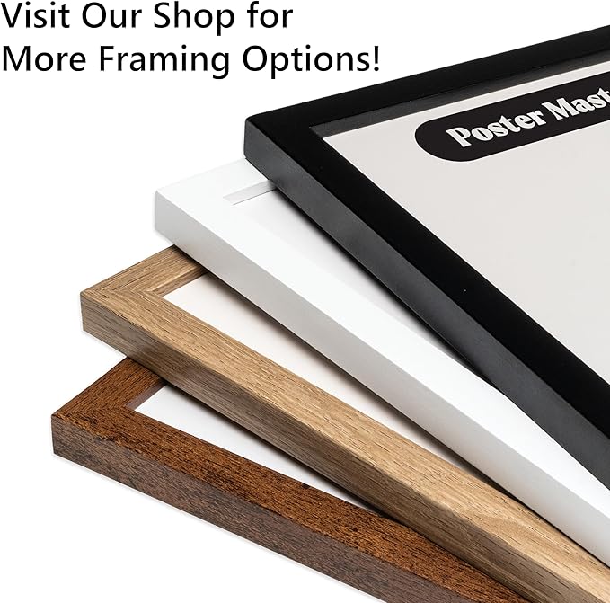 Poster Master Vintage Poster - Retro One Line Dog Drawing Print - Dog Art - Minimal Gift for Men, Women, Animal Lover - Abstract Wall Decor for Home, Office, Bedroom, 16x20 Black Framed