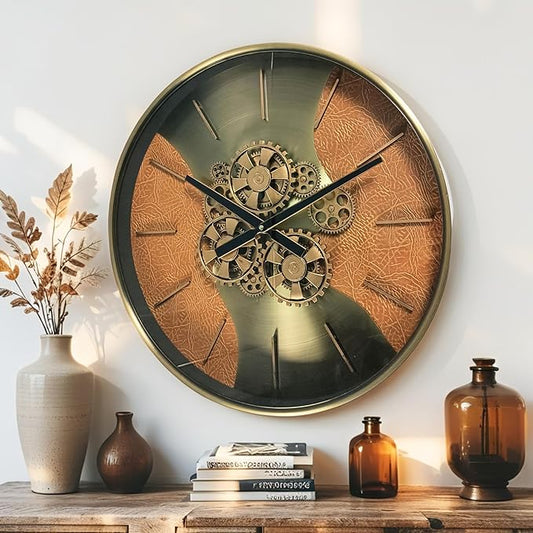 THE GEARS CLOCK 22'' Inch Real Moving Gear Wall Clock Sweden Line Stockholm (22 inches (55 cm))