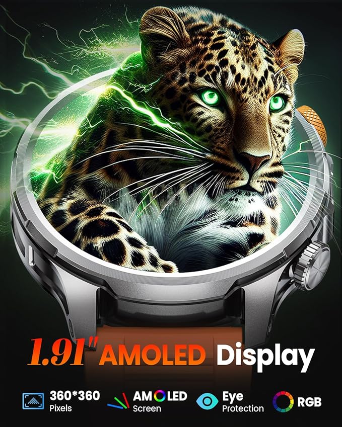 Smart Watches for Men, Military Smart Watch with 100 Days Battery/Flashlight/Heart Rate/Sleep/SpO2 Monitor/Calling/110+ Sports Mode, 5 ATM Rugged Men's Fitness Tracker Watch for Android iPhone(Silver)