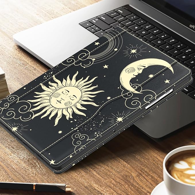 OKP Case for Samsug Galaxy Tab A9+ Plus 11 inch 2024(SM-X210/X216/X218), PU Leather Folio Cover with Multi-Angle Stand//Pen Holder, Auto Wake/Sleep Case for Galaxy A9+ 11" Tablet (Sun Moon)