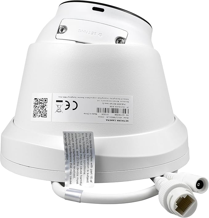 4K IP PoE Camera, Upscaled 8MP PoE Camera Outdoor with Mic/Audio, 98ft IR/Color Night Vision, Human & Vehicle Detection, 127° FOV, MicroSD (256GB), Hik-connect/iVMS4200