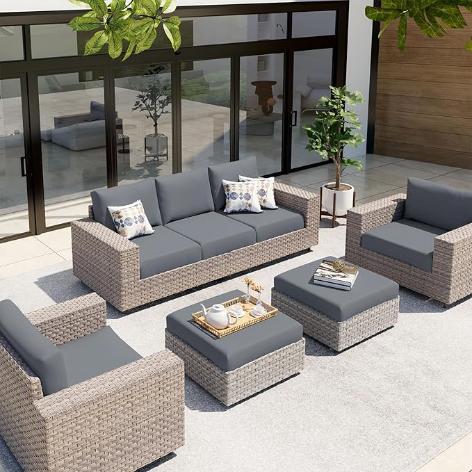 hyha Waterproof Couch Cushion Covers, Sectional Sofa Slipcovers Washable, L Shape Chaise Dog Couch Covers for Sectional Sofa, Universal Furniture Protector (1 Piece for Chaise, Dark Grey)