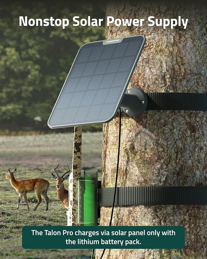 REOLINK 4K 3G/4G LTE 360° Cellular Trail Camera Outdoor 2-Hunting-Cam Bundle - Go Ranger PT Kit+Talon Pro Solar Kit, No-Glow IR, SIM Card Included, Smart Animal Detection, Waterproof for Wildlife
