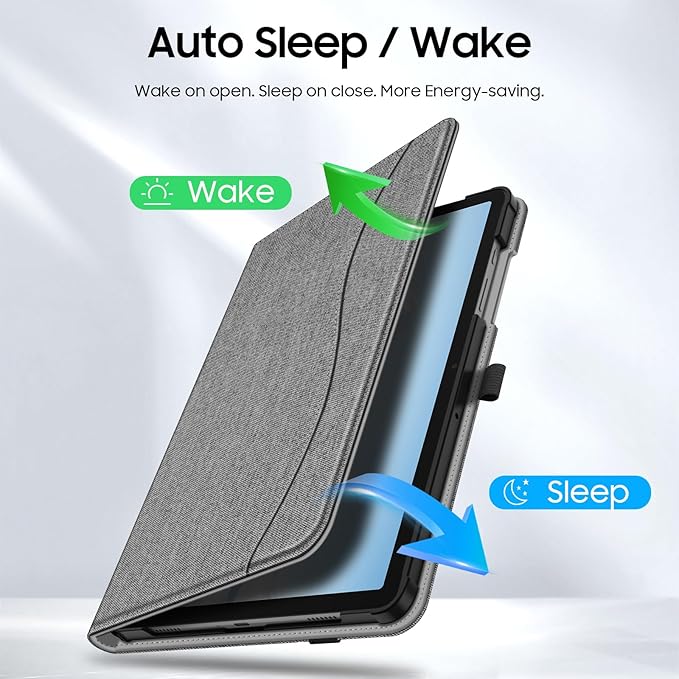 Fintie Case for Samsung Galaxy Tab A9 Plus/A9+ 5G 11 Inch 2023 Model (SM-X210/X216/X218), Multi-Angle Viewing Smart Stand Back Cover with Pocket Auto Wake/Sleep, Gray