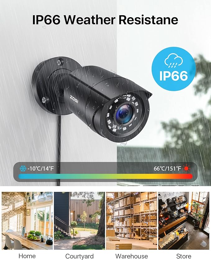 ZOSI 16CH H.265+ 1080P Home Security Camera System with AI Human/Vehicle Detection,8pcs 2.0MP Indoor Outdoor CCTV Bullet Dome Cameras,80ft Night Vision,16 Channel DVR with 2TB HDD for 24/7 Recording
