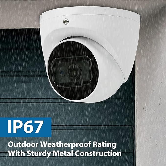 R-TECH 4-in-1 AHD/CVI/TVI/Analog Outdoor/Indoor Turret Dome Camera (8MP/4K)