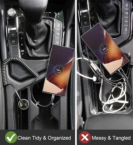 USB C Cable 6ft, 2Pack USB A to USB C 3A Fast Charging, Coiled Type C Charger Cord for Car USB-C Cable Compatible with iPhone 17/16/15/Plus/Pro/Pro Max/Samsung Galaxy A10e A20 A50 S20 Plus S10E