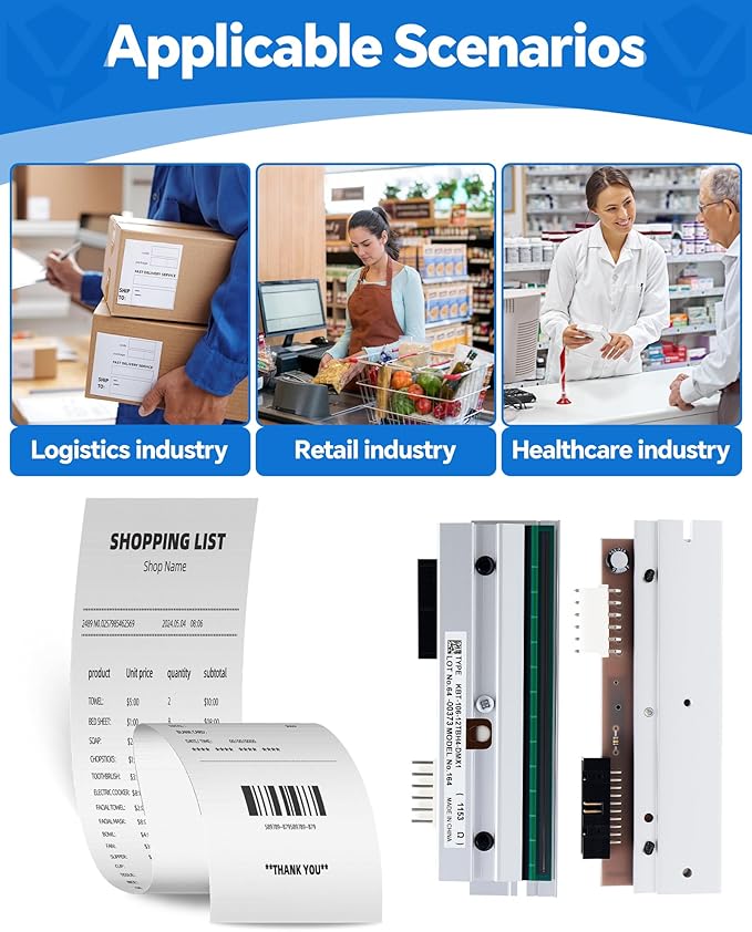 PHD20-2279-01 Genuine Printhead for Datamax I-4310 I-4310E Mark II, New OEM Print Head Replacement for Datamax-O'Neil Barcode Thermal Label Printer 300dpi