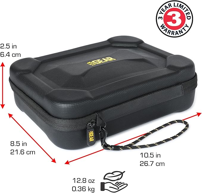 USA Gear External Hard Drive Case – EVA Hard Shell with HX Foam – Portable Gaming HDD/SSD Travel Bag for WD_BLACK P10, Seagate Game Drive, WD Elements, Samsung T7