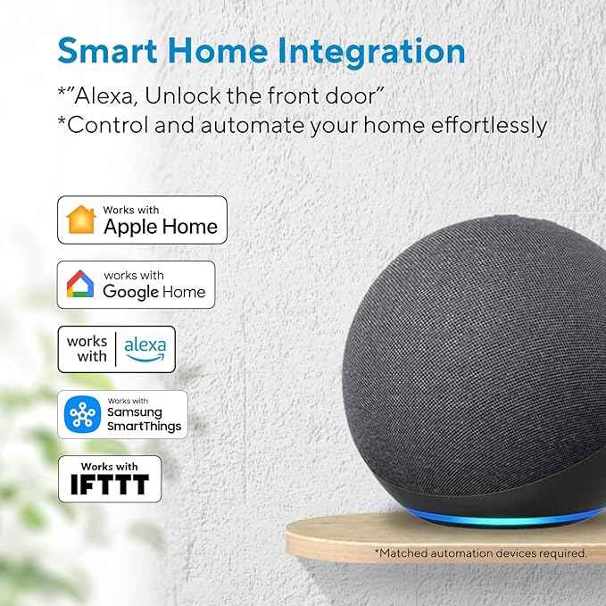ULTRALOQ Bolt NFC, World's First Smart Lock with Apple Home Key and Android NFC Tap to Unlock, Built in Wi-Fi Deadbolt, Remote Control, Works with HomeKit, Alexa, Google, 1 Year Battery, BHMA Cert.