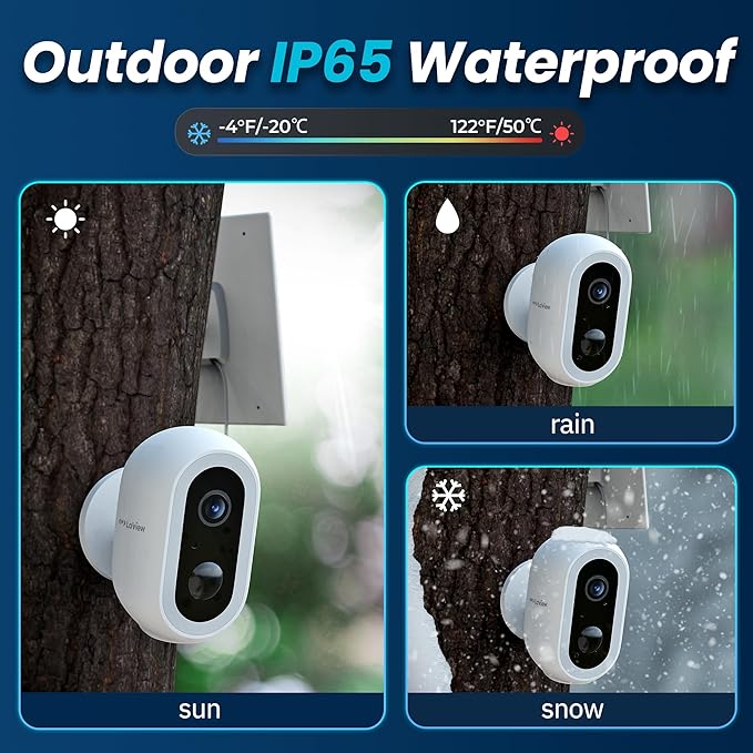 Laview 2K Solar Security Cameras Wireless Outdoor, Rechargeable Battery Wifi Cameras for Home Security with Spotlight Color Night Vision,Siren Alarm,AI Human Detection,IP65,2-Way Talk,Cloud/SD Storage
