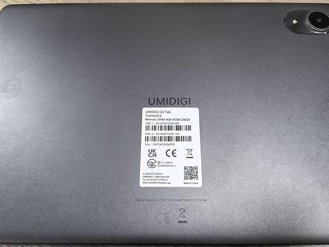 UMIDIGI Android Tablets 11-inch G9 Tab Unlocked Cellular Tablet with SIM Card Slot 4+4GB RAM 256GB ROM 1TB 7200mAh 18W Fast Charging with Case, GPS, FM, WiFi, 4G Gray