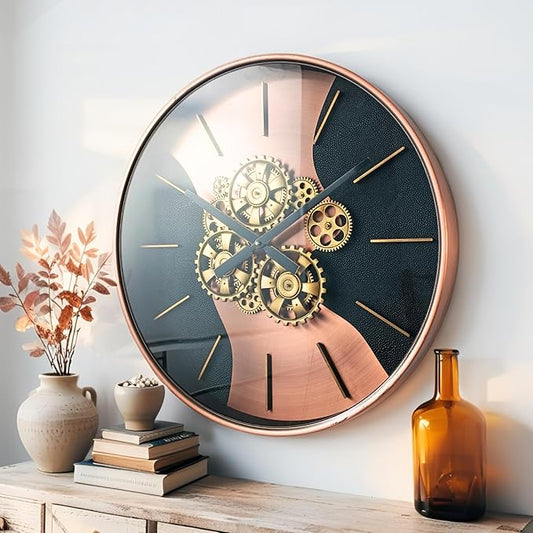 THE GEARS CLOCK 22'' Inch Real Moving Gear Wall Clock Sweden Line Uppsala (22 inches (55 cm))