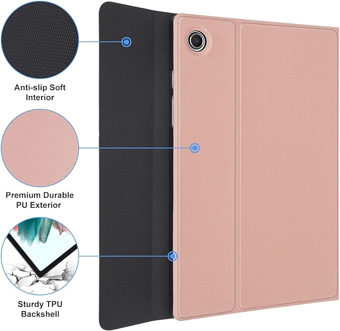 Keyboard case for Samsung Galaxy Tab A11 Plus / A9 Plus 11 inch, Bluetooth Backlit A9+ Keyboard Case with S Pen Holder for A11+ 11", Pink
